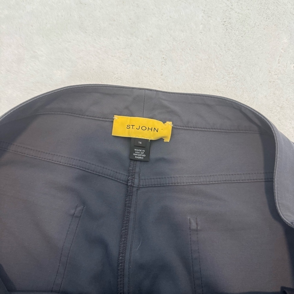 St. John gray wide legs casual pants size 16 - Picture 6 of 12